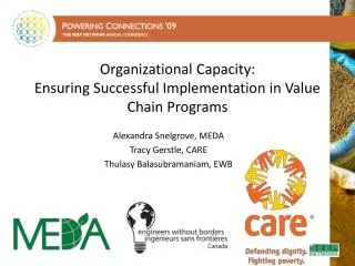 Organizational Capacity: Ensuring Successful Implementation in Value Chain Programs
