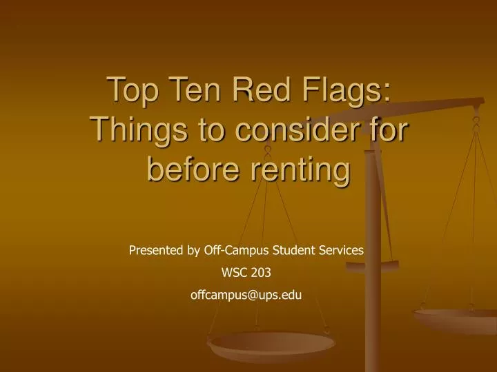 top ten red flags things to consider for before renting
