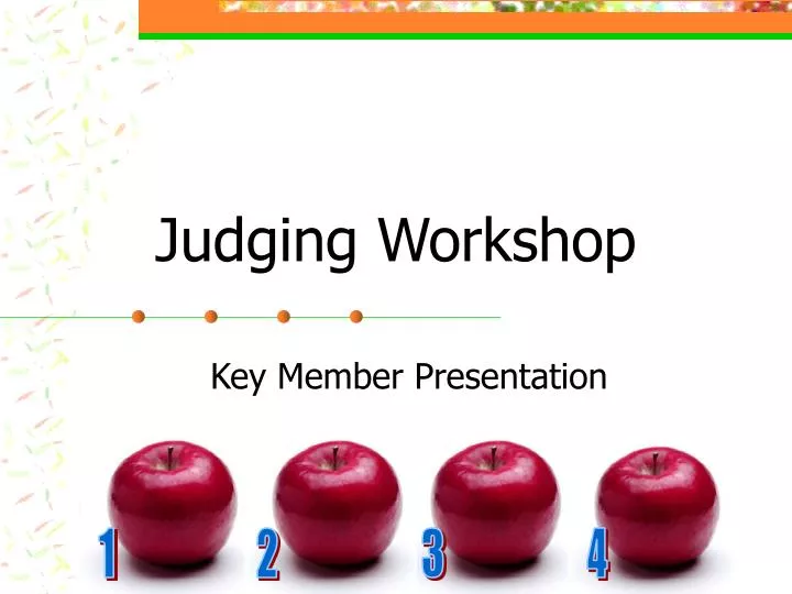 judging workshop
