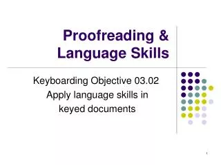 proofreading language skills