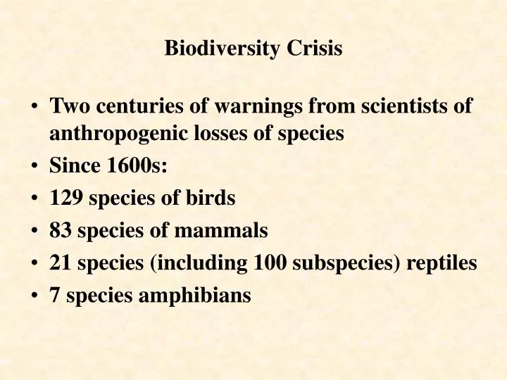 biodiversity crisis