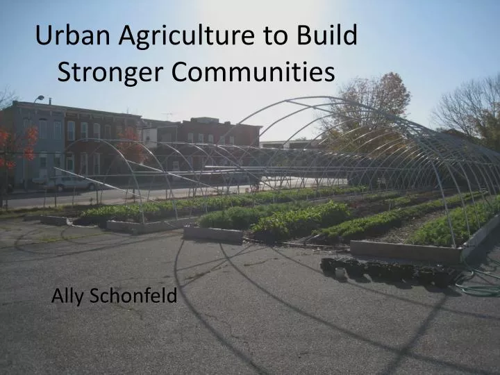 urban agriculture to build stronger communities