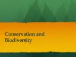Conservation and Biodiversity - slide 1