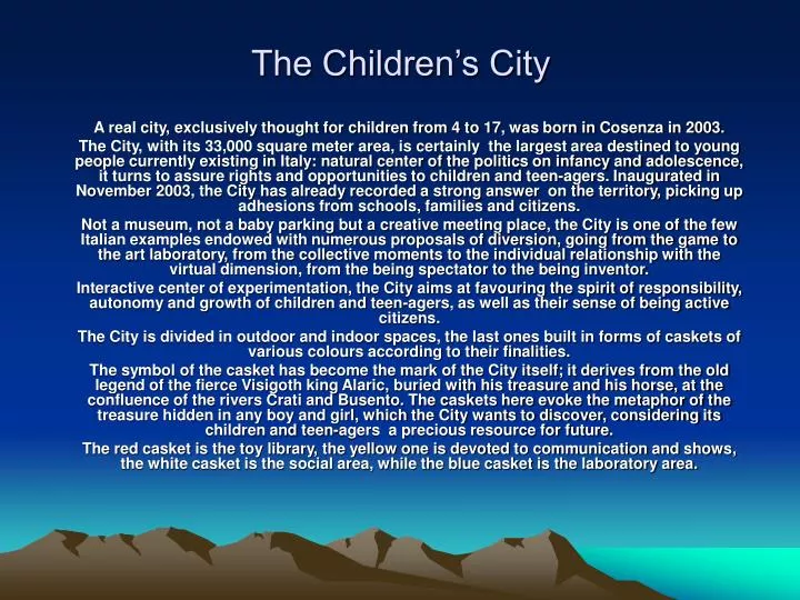 the children s city