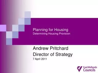 Planning for Housing Determining Housing Provision