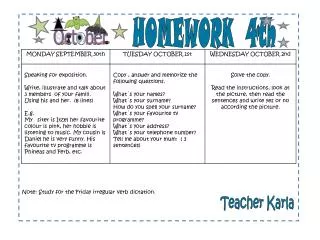 Note: Study for the Friday irregular verb dictation.