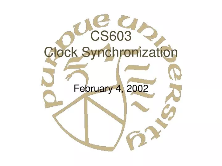 cs603 clock synchronization