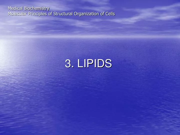 3 lipids