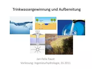 trinkwassergewinnung und aufbereitung