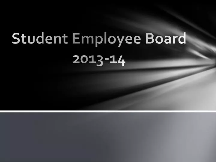 student employee board 2013 14
