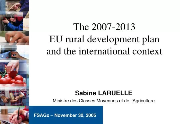 the 2007 2013 eu rural development plan and the international context
