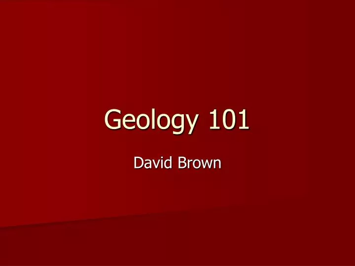 geology 101