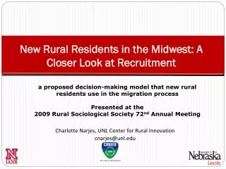 New Rural Residents in the Midwest: A Closer Look at Recruitment