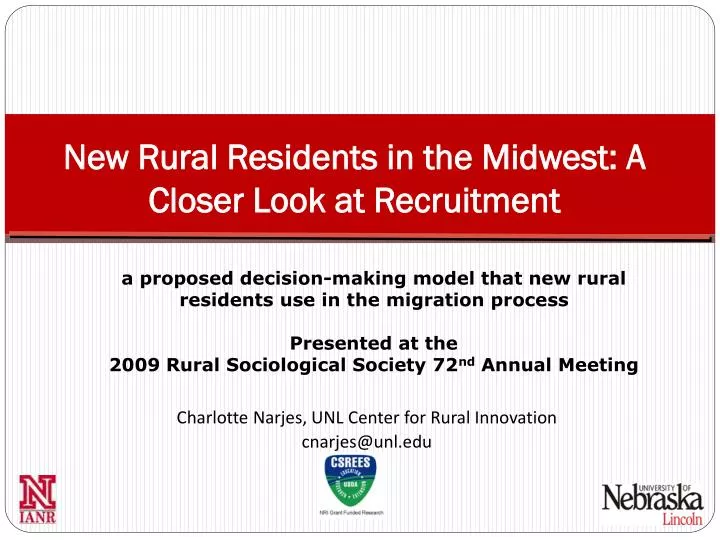new rural residents in the midwest a closer look at recruitment