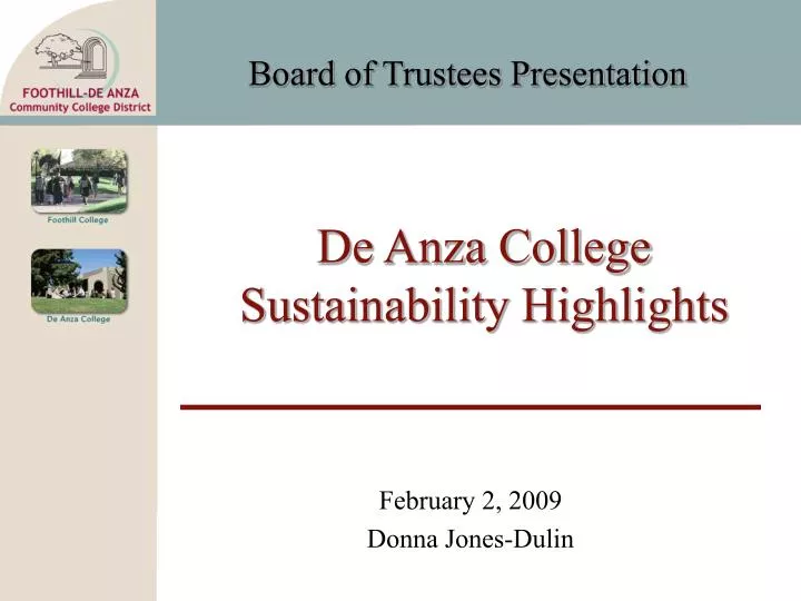 de anza college sustainability highlights