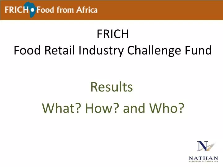 frich food retail industry challenge fund