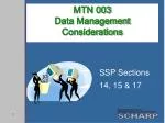 MTN 003 Data Management Considerations