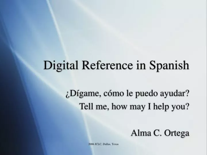 digital reference in spanish