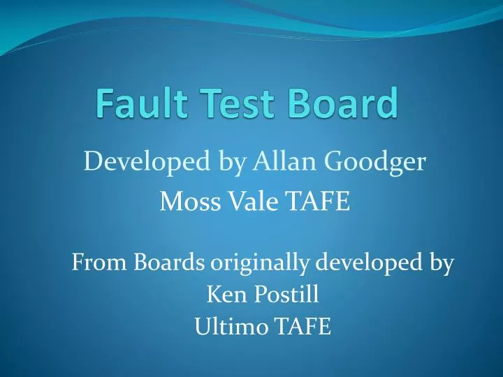 fault test board