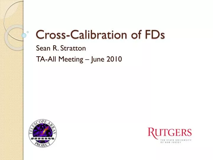 cross calibration of fds