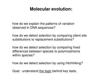 how do we explain the patterns of variation observed in DNA sequences?