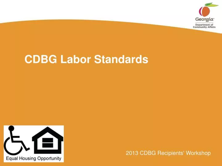 cdbg labor standards