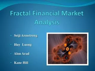 Fractal Financial Market Analysis