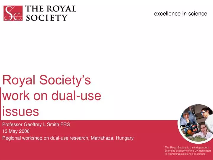 royal society s work on dual use issues