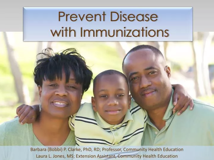 prevent disease with immunizations