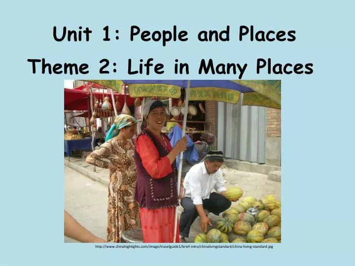 unit 1 people and places