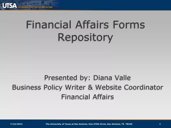 financial affairs forms repository