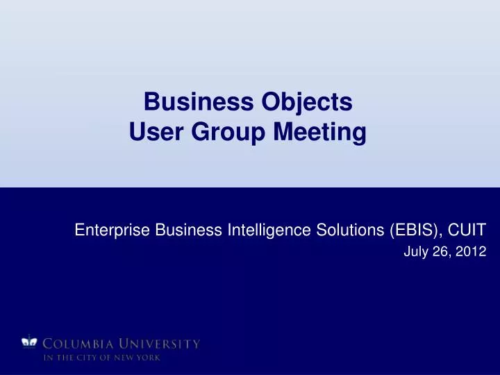 business objects user group meeting