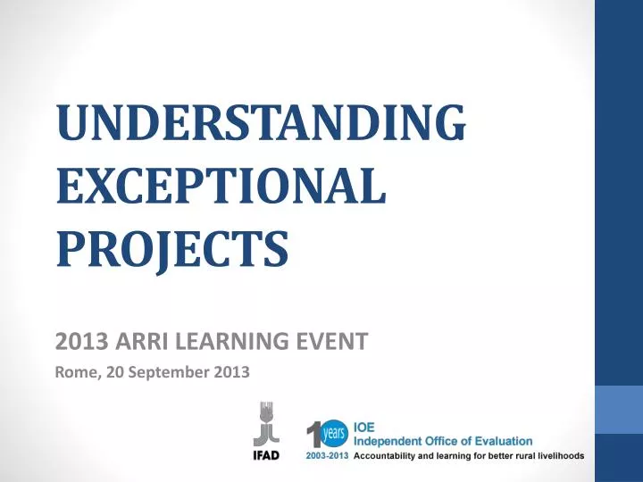 understanding exceptional projects