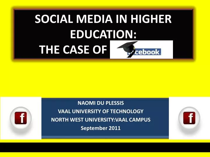 social media in higher education the case of facebook