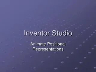 Inventor Studio