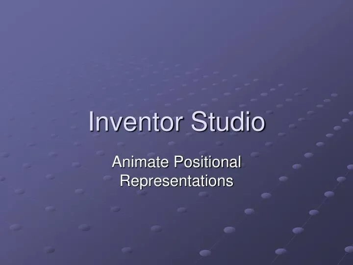 inventor studio