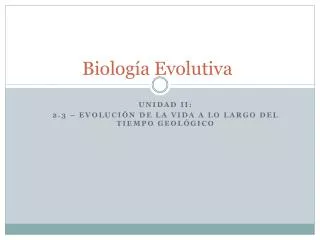 biolog a evolutiva