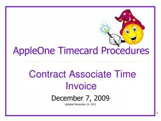 AppleOne Timecard Procedures Contract Associate Time Invoice