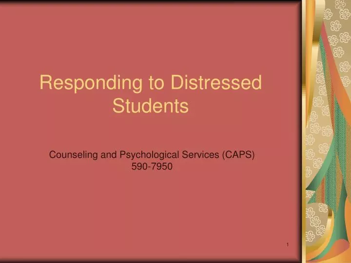 responding to distressed students