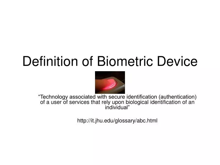 definition of biometric device