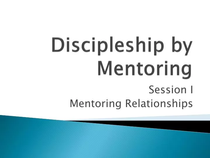 discipleship by mentoring