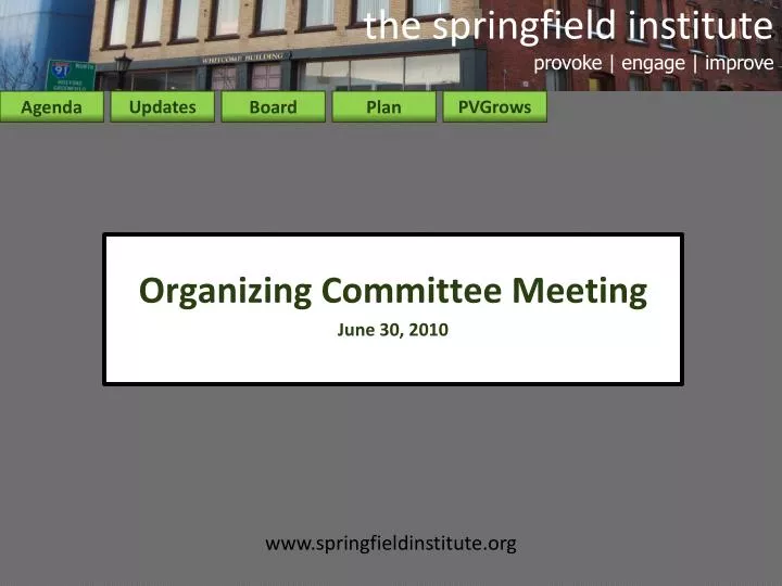 organizing committee meeting june 30 2010