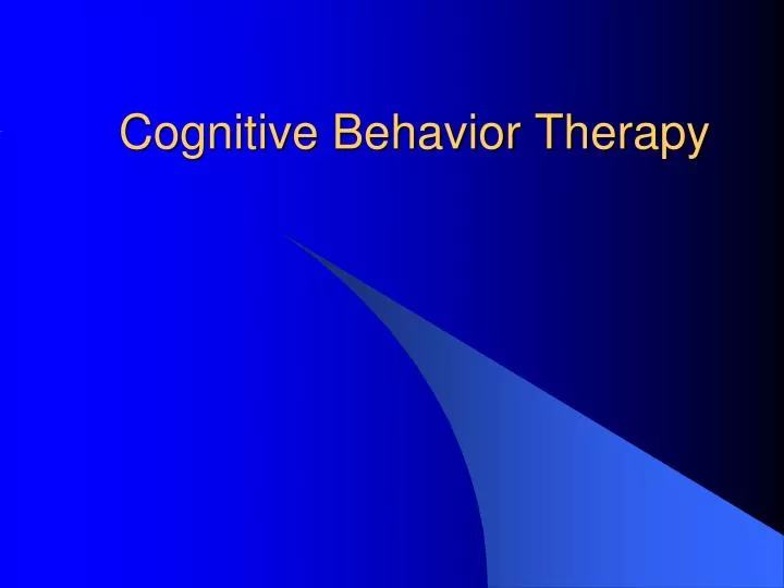 cognitive behavior therapy