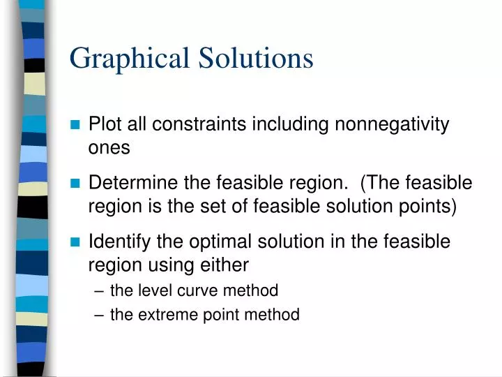 graphical solutions