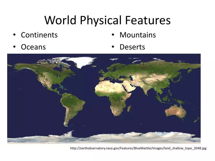 world physical features