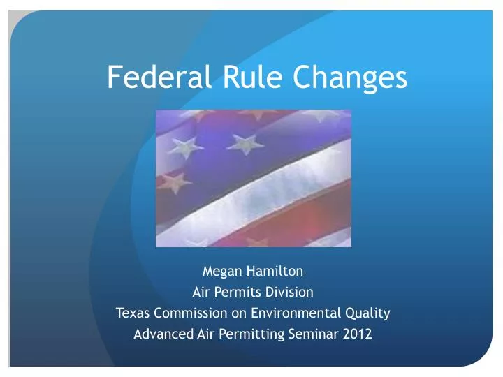 federal rule changes