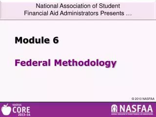 Federal Methodology