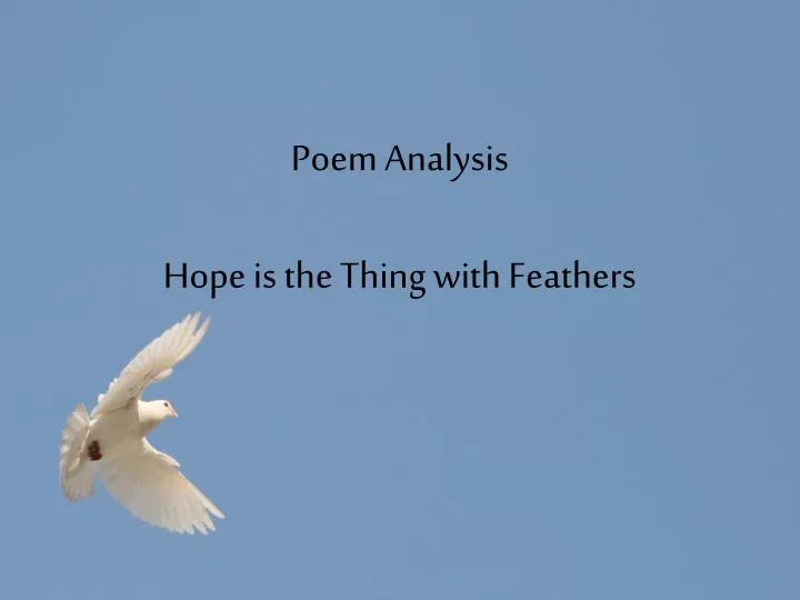 poem analysis hope is the thing with feathers