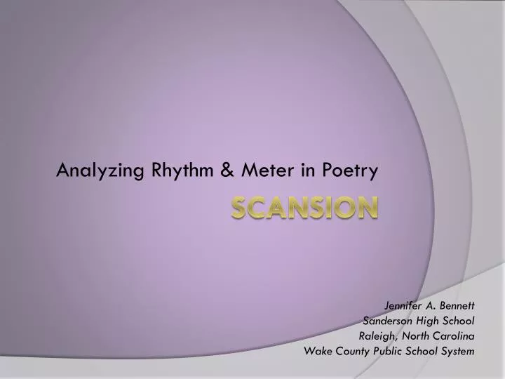 analyzing rhythm meter in poetry