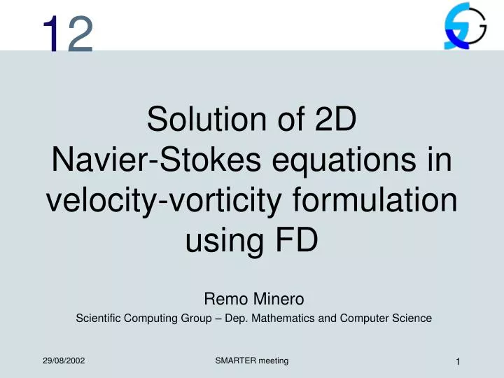solution of 2d navier stokes equations in velocity vorticity formulation using fd